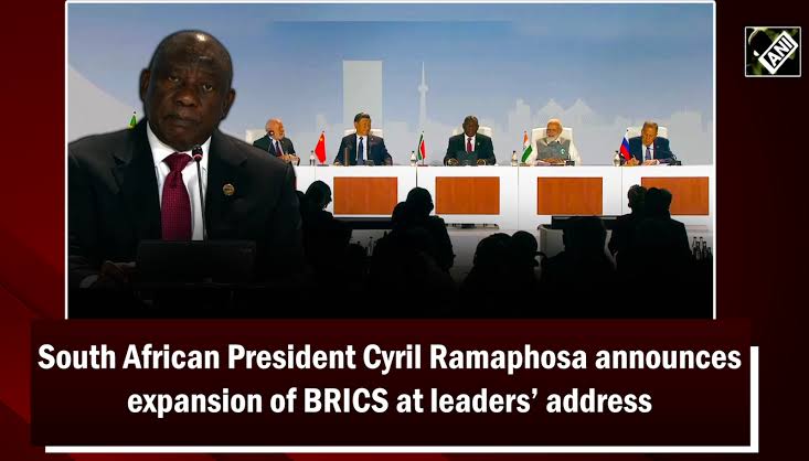 South African President Cyril Ramaphosa announces expansion of BRICS at leaders’ address