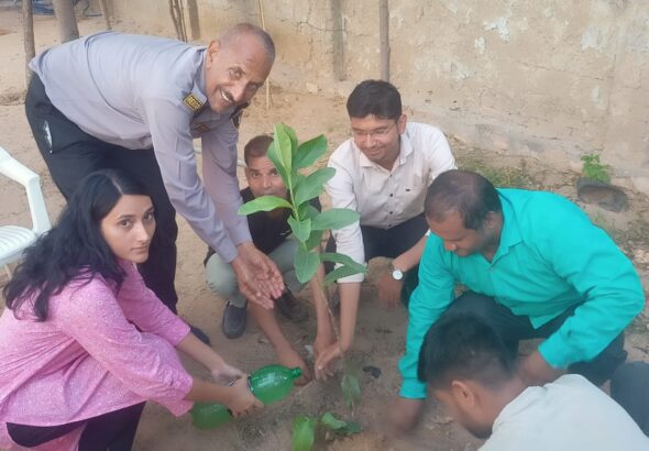 Plastic free India tree plantation malviya nagar