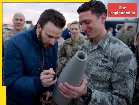 Chris Evans signing on Israel missile